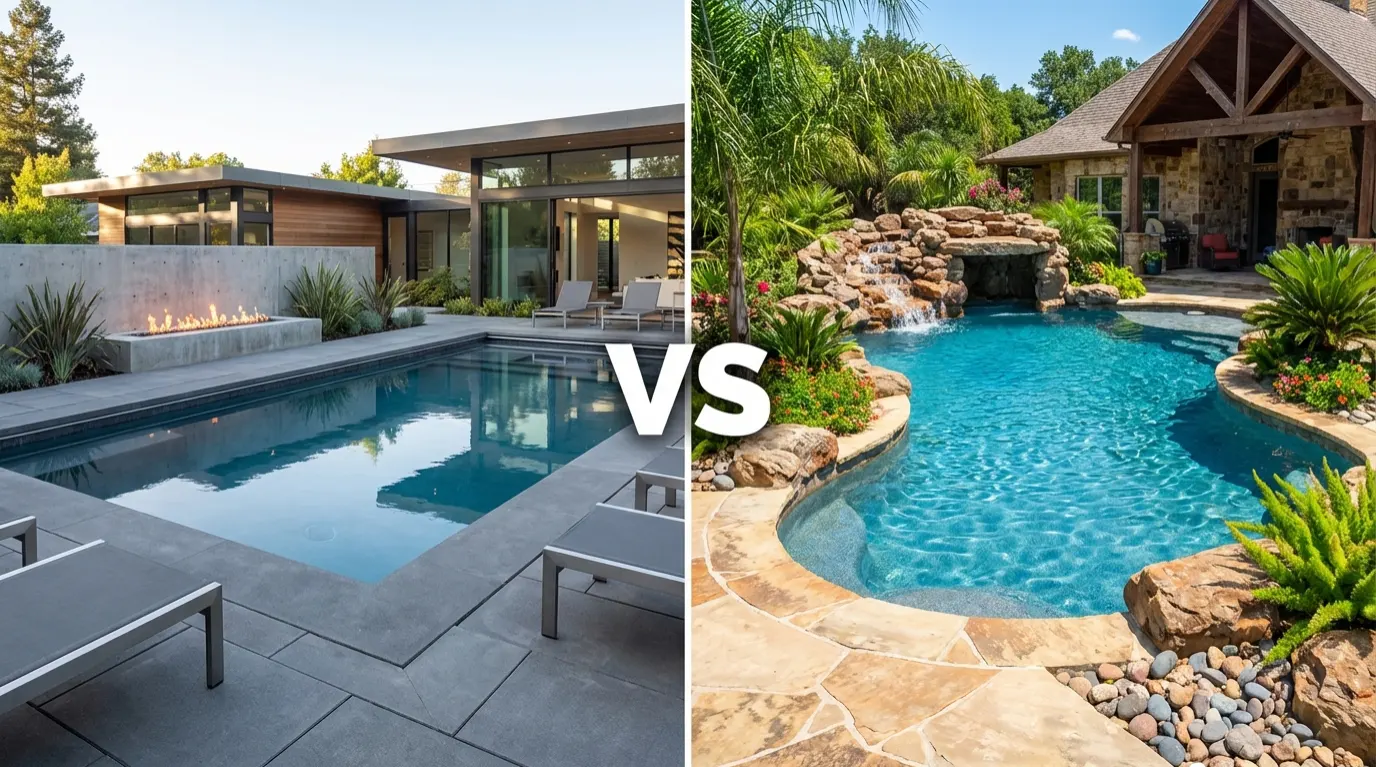 Modern vs Naturalistic Pool Design for Your Home
